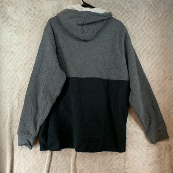 Reebok Mens XL Hoodie Sweat Shirt Gray Color Block Logo Cotton Blend Athletic - Picture 14 of 16